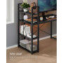 Skrivbord med Sidobokhylla 137 x 60 x 119 cm Svart