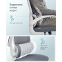 Ergonomisk Kontorsstol med Armstöd - Grå