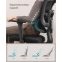 Ergonomisk Kontorsstol Mesh med Armstöd, upp till 150 kg - Svart