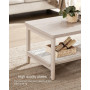 Soffbord Boho Rotting 2 Nivåer Beige 100 x 55 x 45 cm