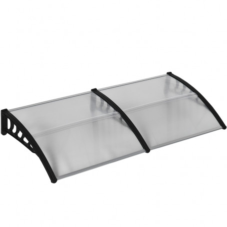 Entrétak Transparent 200 x 96 x 27 cm Svart
