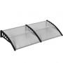 Entrétak Transparent 200 x 96 x 27 cm Svart