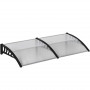 Entrétak Transparent 200 x 96 x 27 cm Svart