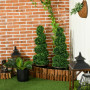 2-pack Konstväxt Spiral Buxbom 90 cm Höjd Grön