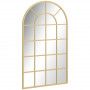 Vägg Spegel Fönsterlook Guld 62 x 110 cm
