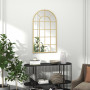 Vägg Spegel Fönsterlook Guld 62 x 110 cm