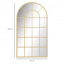 Vägg Spegel Fönsterlook Guld 62 x 110 cm