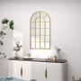 Vägg Spegel Fönsterlook Guld 62 x 110 cm