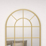 Vägg Spegel Fönsterlook Guld 62 x 110 cm