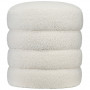 Fotpall Teddy Fleece Φ 40 x 45 cm Krämvit