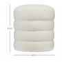 Fotpall Teddy Fleece Φ 40 x 45 cm Krämvit