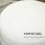 Fotpall Teddy Fleece Φ 40 x 45 cm Krämvit