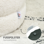Fotpall Teddy Fleece Φ 40 x 45 cm Krämvit
