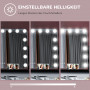 Hollywood Sminkspegel 14 LED Belysning, Vinkel, 62,5 x 49,5 cm, Sva...