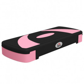 Aerobic Stepper Justerbar 80 x 31 x 10/15/20 cm Rosa Svart