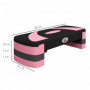 Aerobic Stepper Justerbar 80 x 31 x 10/15/20 cm Rosa Svart