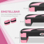 Aerobic Stepper Justerbar 80 x 31 x 10/15/20 cm Rosa Svart