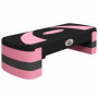 Aerobic Stepper Justerbar 80 x 31 x 10/15/20 cm Rosa Svart