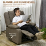 Relax Fåtölj med Liggfunktion och Fotstöd 90 x 96 x 98 cm Brun