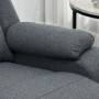 Relax Fåtölj med Liggfunktion och Fotstöd 90 x 96 x 98 cm Grå