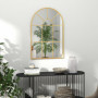 Väggspegel med Metallram Fönster Design Guld 91 x 60 cm