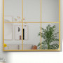 Väggspegel med Metallram Fönster Design Guld 91 x 60 cm