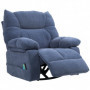 Relax Massage Fåtölj med Liggfunktion 98 x 90 x 98 cm Blå