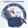 Relax Massage Fåtölj med Liggfunktion 98 x 90 x 98 cm Blå