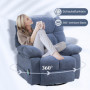Relax Massage Fåtölj med Liggfunktion 98 x 90 x 98 cm Blå