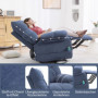 Relax Massage Fåtölj med Liggfunktion 98 x 90 x 98 cm Blå