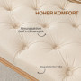 Sängbänk med Knappar Vintage Design - Beige 120 x 41 x 48 cm