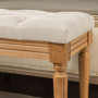 Sängbänk med Knappar Vintage Design - Beige 120 x 41 x 48 cm