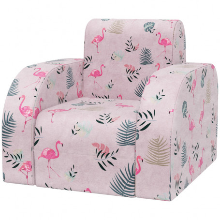 Barnfåtölj med Sängfunktion För Barn 18 - 36 Månader - Rosa Flamingo
