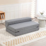 Bäddsoffa Hopfällbar Gästsäng Dubbel 138 x 80 x 50 cm Grå