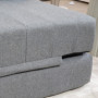 Bäddsoffa Hopfällbar Gästsäng Dubbel 138 x 80 x 50 cm Grå