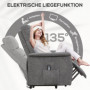 Relax Fåtölj med Lyfthjälp och Fotstöd upp till 120 kg Grå Linne