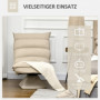 Avkoppling Fåtölj Justerbart Ryggstöd, Roterande 360° Beige Läder
