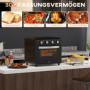 Miniugn med Varmluftsfritös 90-230°C, 7 Program, 1600 W