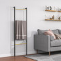 Handduksställ Fristående 4 Stång Steg Svart 49 x 5,5 x 167,5 cm