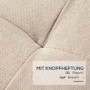 Hallbänk / Sängbänk Knäppt Beige Linne med Förvaring 125 x 49 x 41,5 cm