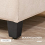 Hallbänk / Sängbänk Knäppt Beige Linne med Förvaring 125 x 49 x 41,5 cm