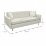 Soffa 3-sits med Sidofickor och Kuddar 165 x 73 x 72 cm Beige Linne