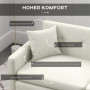 Soffa 3-sits med Sidofickor och Kuddar 165 x 73 x 72 cm Beige Linne