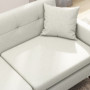 Soffa 3-sits med Sidofickor och Kuddar 165 x 73 x 72 cm Beige Linne
