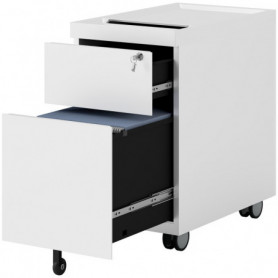 Rullbart lådhurts - Arkivskåp Låsbar Metall Vit 30 x 50 x 53,5 cm
