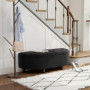 Sittbänk Vintage Med Förvaring Sammet Grå 120 x 46 x 42 cm Mörkgrå