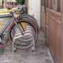 Cykelställ för 4 Cyklar 110 x 33 x 27 cm Silver