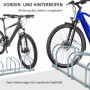 Cykelställ för 4 Cyklar 110 x 33 x 27 cm Silver