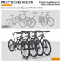 Cykelställ för 4 Cyklar 110 x 33 x 27 cm Silver
