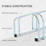 Cykelställ för 4 Cyklar 110 x 33 x 27 cm Silver
